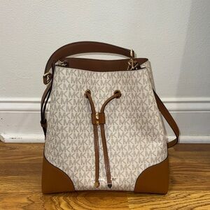 Michael Kors Tan and Cream Shoulder Bag